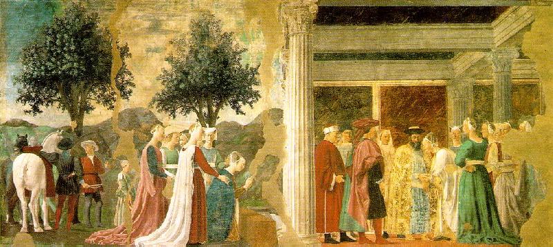 Piero della Francesca Adoration of the Holy Wood and the Meeting of Solomon and the Queen of Sheba Germany oil painting art